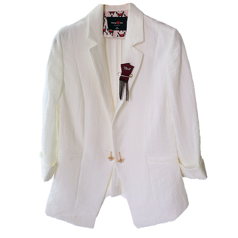 change she2020春装新款收腰七分袖 changeshe西装