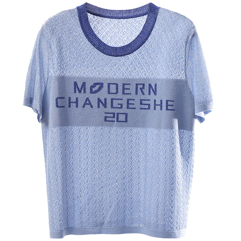 千细change she2020新款镂空网状 changeshe毛针织衫