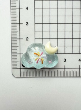 细闪星月云苹果盲袋儿童发夹贴片