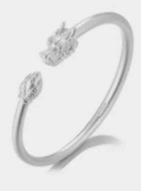 正品古法龙足银S999手镯女轻奢小众设计新款情人节生日礼物送女友