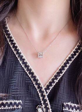 四叶草项链万花筒锁骨链纯银镀金颈链高级感首饰情人节送礼礼物