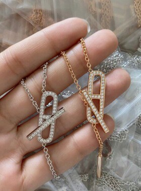 项链2023新款爆款猪鼻子s925纯银锁骨项链女款轻奢小众设计高级感