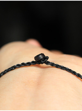 特小黑檀木生肖手链黑色手绳