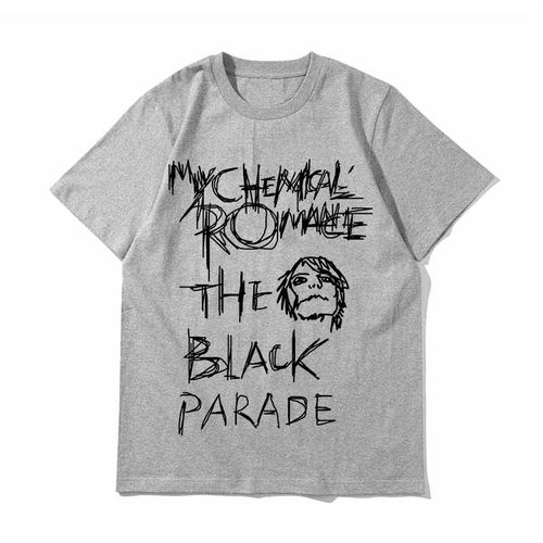 my chemical romance mcr我的化学浪漫black parade摇滚短袖T恤-图3