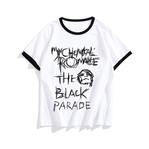 my chemical romance mcr我的化学浪漫black parade摇滚短袖T恤-图1