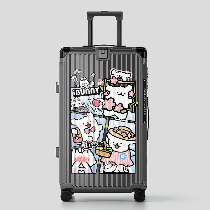 2026新款行李拉杆箱万向轮卡通男女初高中大学生24寸旅行线条小狗,淘宝优惠券,粉丝福利购,淘宝优惠卷