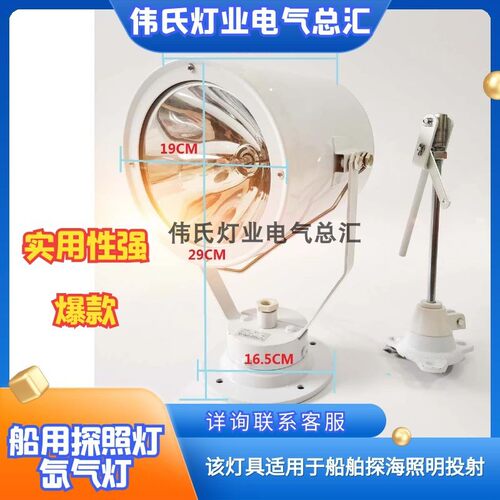 船用投光灯海星TG8 搜索灯792028 12V24V200W救生筏应急灯792029 - 图0