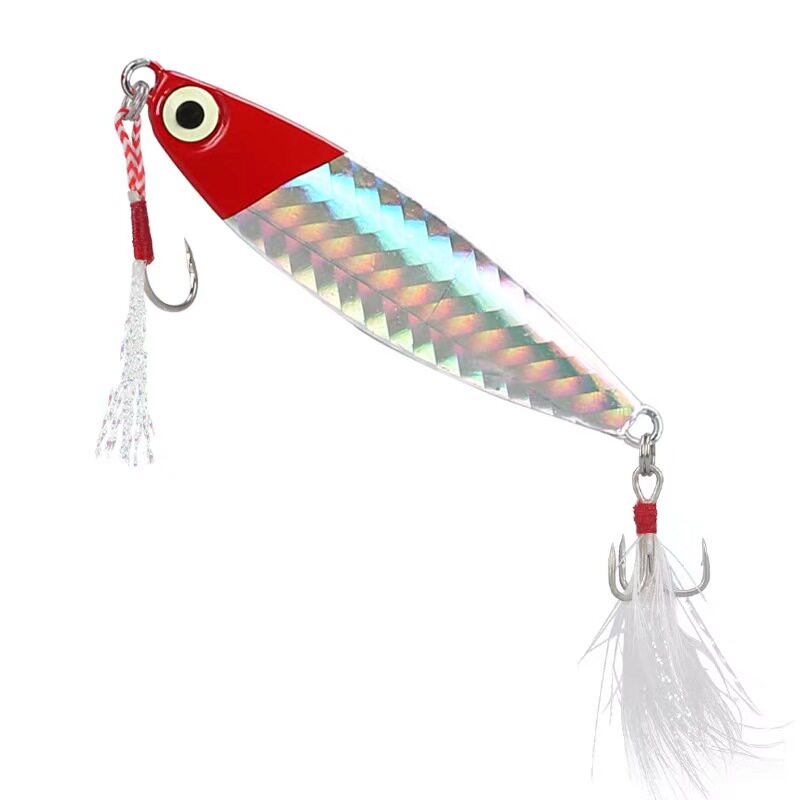 远投铁板路亚饵7克-20克亮片路亚假饵矛鱼海钓仿生鱼饵羽毛血槽钩,淘宝优惠券,粉丝福利购,淘宝优惠卷