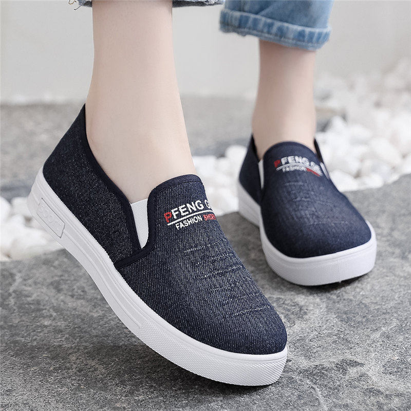春秋新款老北京布鞋女单鞋平底防滑牛仔帆布鞋懒人百搭韩版学生鞋,淘宝优惠券,粉丝福利购,淘宝优惠卷