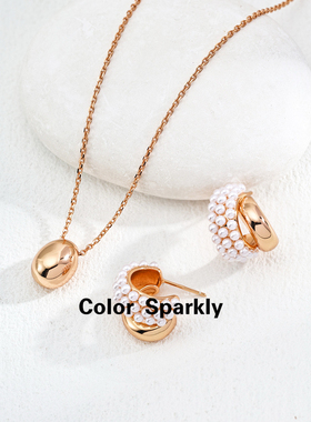 Color Sparkly 小众轻奢设计感S925纯银水滴项链时尚简约吊坠项链