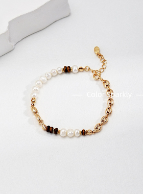 【Color Sparkly】小众轻奢设计天然淡水珍珠手链复古风气质百搭