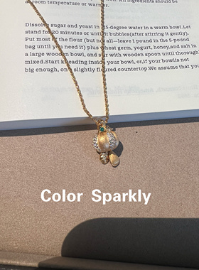 925银镀金拉小南瓜丝锁骨链