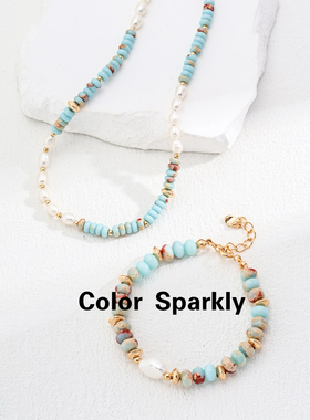 天然珍珠寿山石新中式项链