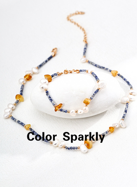 小众设计925银镀金天然珍珠项链