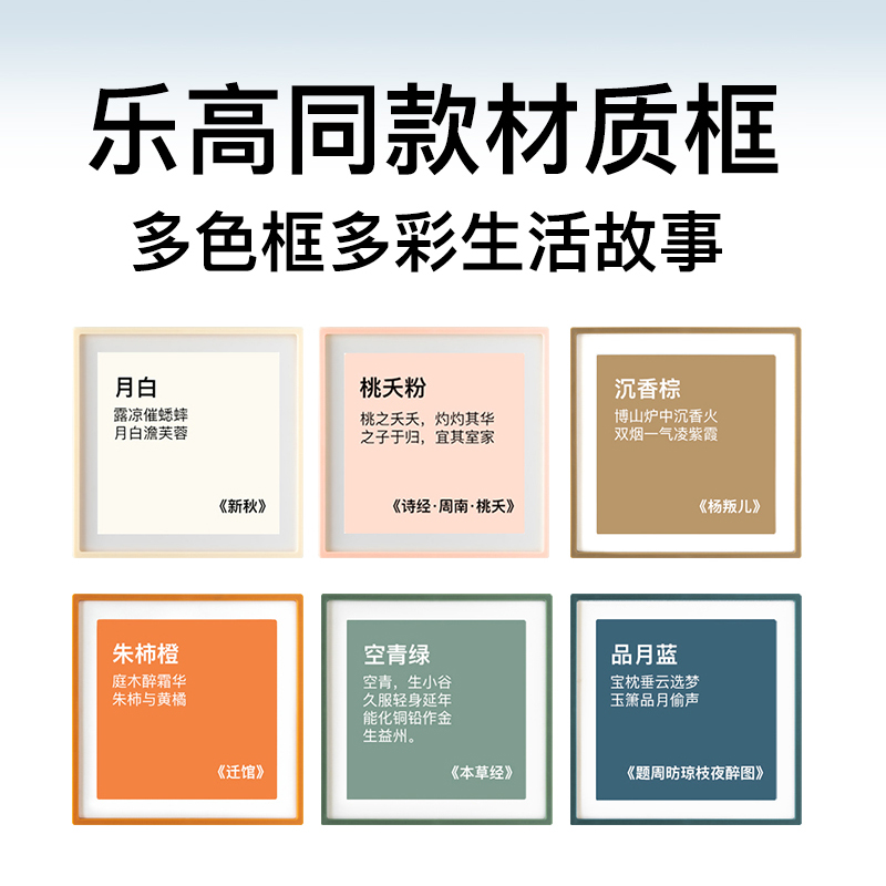 墙蛙相框组合照片墙过道展示墙免打孔挂墙创意定制客厅家庭相片墙-图2