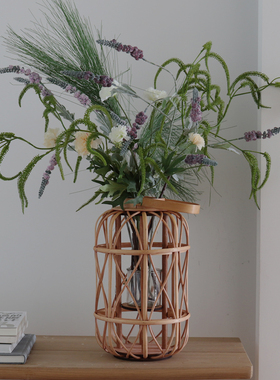 WULIHOME中古藤编灯笼花器