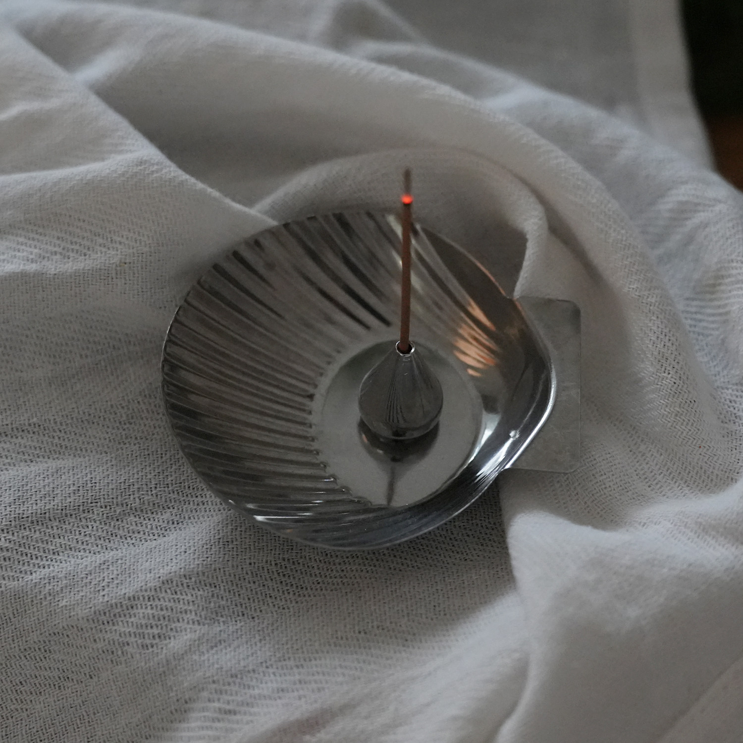 WULIHOME 不锈钢香托香盘贝壳圆形花瓣边香座香插家用香薰器具,淘宝优惠券,粉丝福利购,淘宝优惠卷