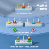 Деревянная ханойская башня, интеллектуальная игрушка для тренировок для школьников для раннего возраста, 10 этажей