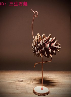 松果创意制作手工丹顶鹤幼儿园