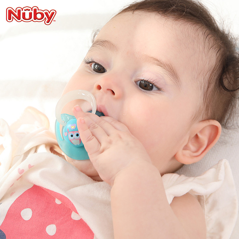 美国nuby硅胶拇指型软新生儿奶嘴 nuby母婴奶嘴/安抚奶嘴