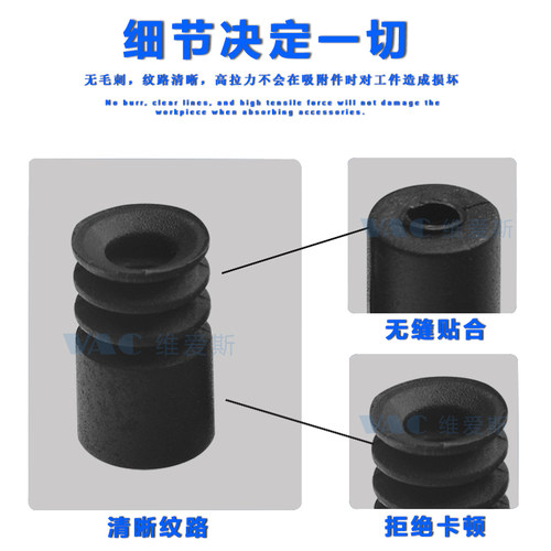 SMC迷你ZP2/3/4/6/8系列真空吸盘工业机械手气动配件 硅胶吸嘴 - 图0