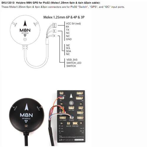 Holybro合力 M9N  M10N GPS PIX2.4.8 PX4飞控pixhawk6定位带罗盘 - 图0