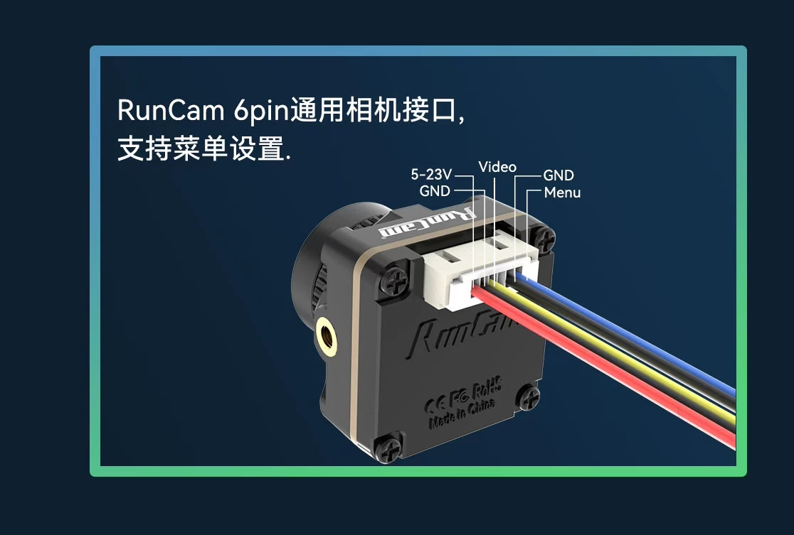 RunCam Robin 3 1200TVL FPV航模穿越机FPV 摄像头 19MM 4：3 - 图2