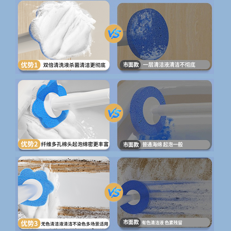 一次性马桶刷无死角家用套装卫生间多功能清洁刷清洗厕所神器刷子-图2