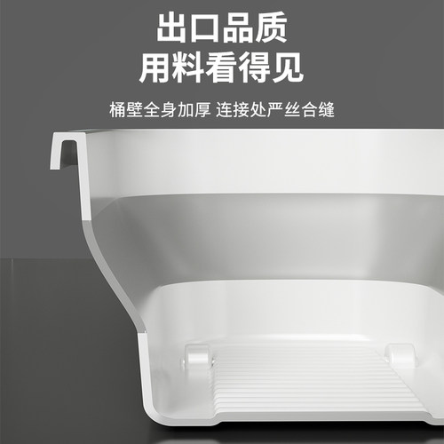 可折叠拖把桶长方形拖地拖布桶洗车涮地板的水桶挤水桶单桶沥水盆 - 图2