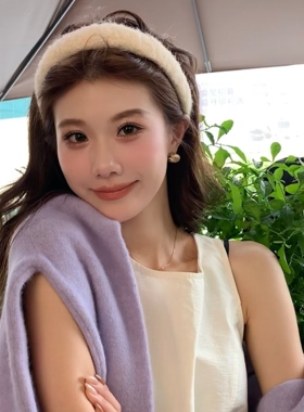 秋冬毛绒绒发箍气质百搭简约发饰少女温柔韩版时尚网红甜美头饰
