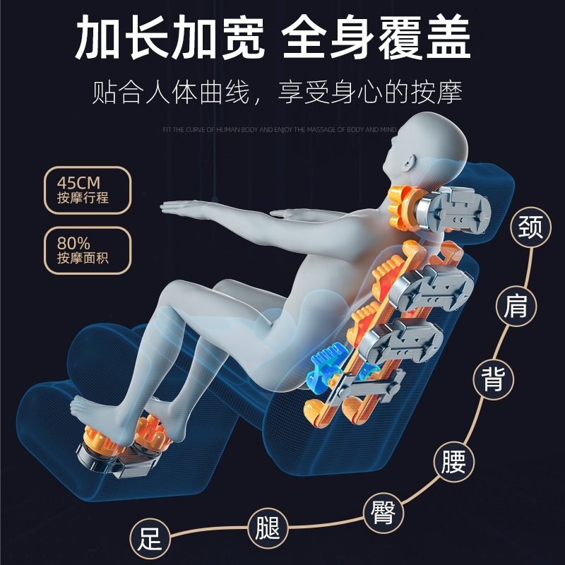 按摩靠垫多功能全身家用肩颈腰后背部臀腿足底躺揉捏仪器床椅坐垫 - 图0