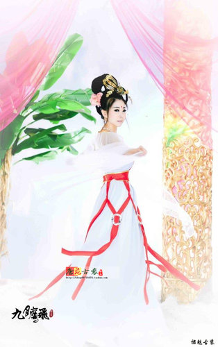 影视古典舞汉服86版西游记演出舞蹈服装邱佩宁嫦娥仙子飞天古装 - 图0
