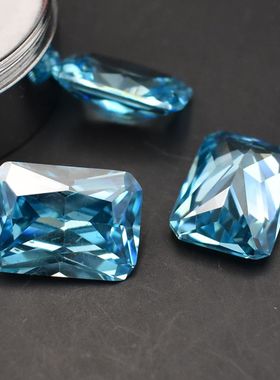 海蓝宝石小芸立方氧化锆长方形