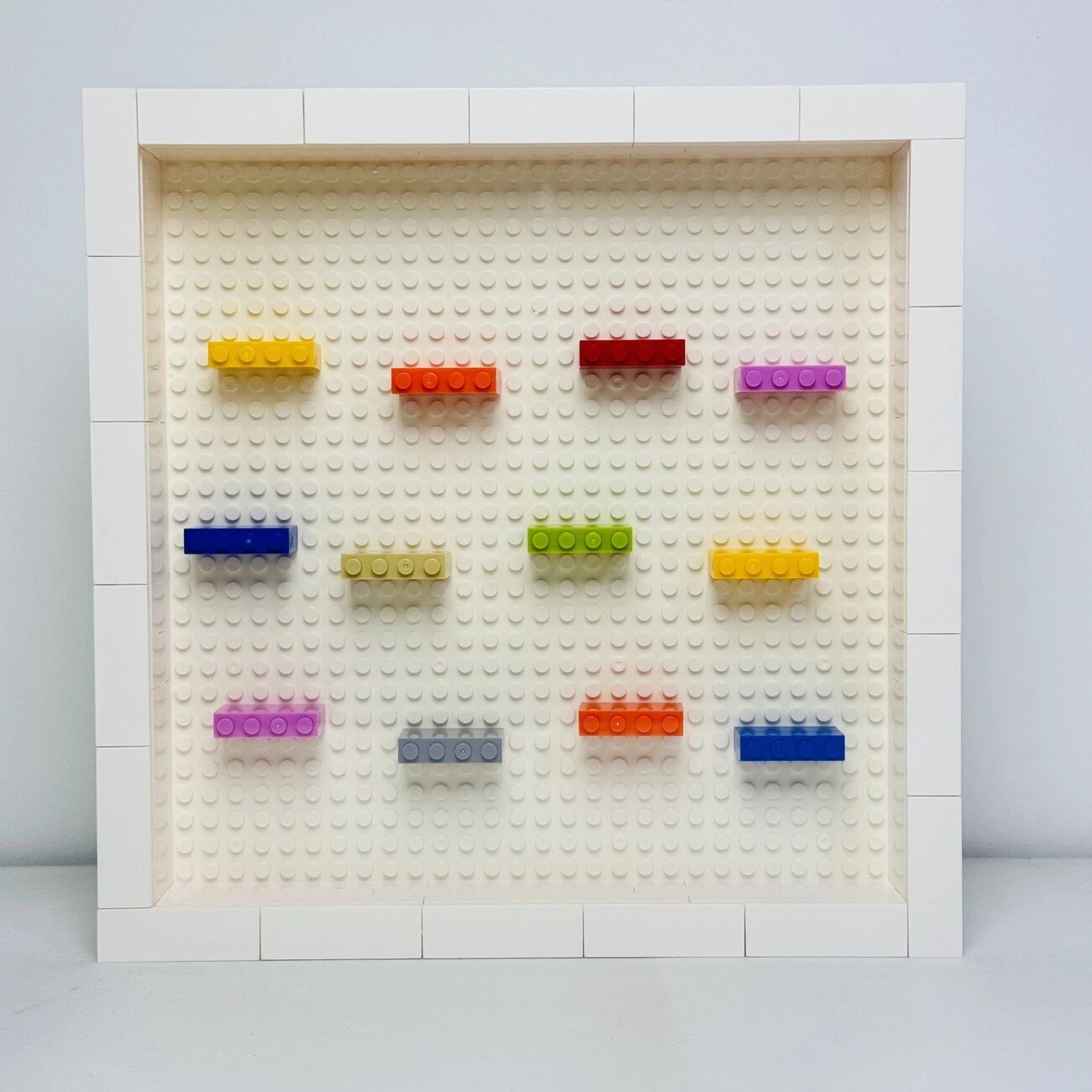 DIY小颗粒积木相框兼容乐高yoyo酱摆件收纳创意人仔展示盒礼物