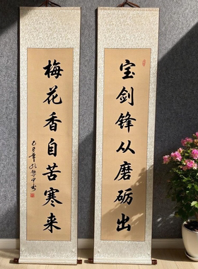 书法作品定制书画框装裱字画手写代写毛笔字办公室书法挂画卷轴