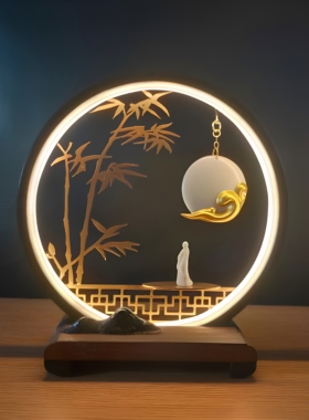 老师傅纯手工制作LED意境灯手办