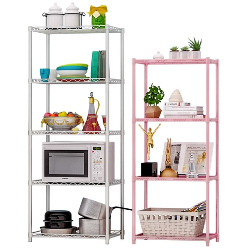 索尔诺 Усиленная ржавая железная кухня/рама хранения ванной комнаты многослойная микроволновая печь стойка