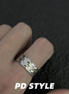 PDSTYLE冷淡风简约水光波点戒指