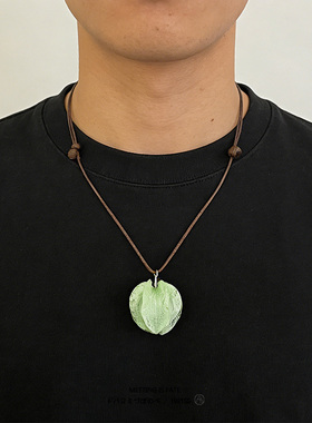 PDSTYLE天然灯笼果吊坠项链