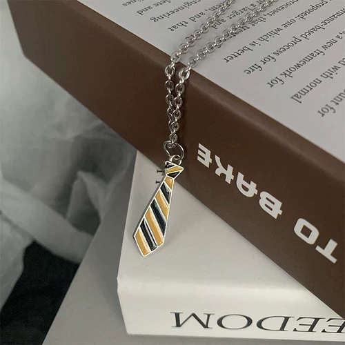 Галстук, брендовое ожерелье подходит для мужчин и женщин, подвеска в стиле хип-хоп, подарок на день рождения