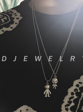 ins自制太空人宇航员吊坠毛衣链