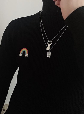 自制土酷INS网红吊坠挂饰品项链