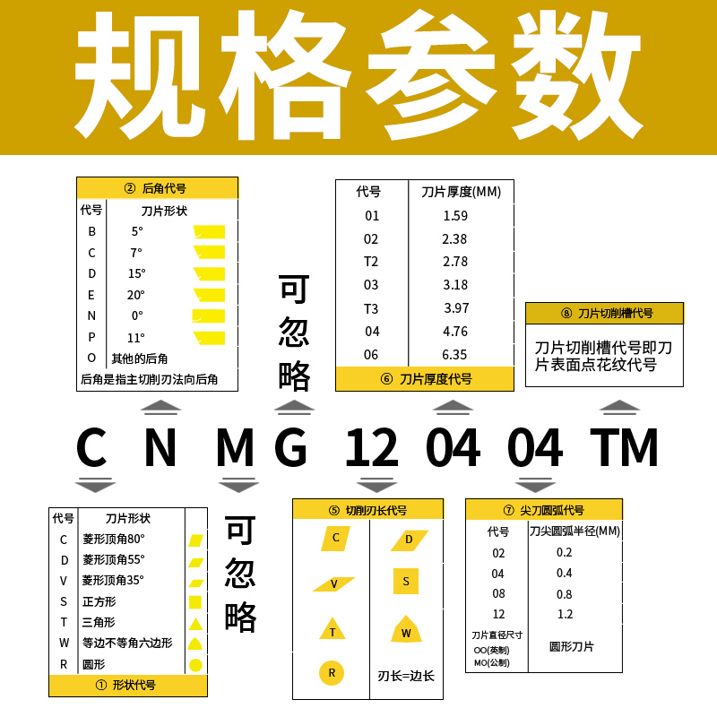 数控刀片CNMG120404车刀片120408钢件不锈钢铝用菱形外圆合金刀粒