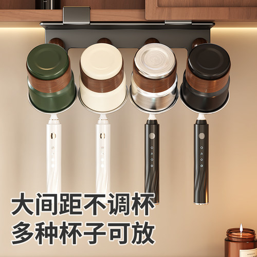 免打孔牙刷架壁挂式浴室置物架不伤墙镜柜悬挂牙刷架收纳架 - 图0
