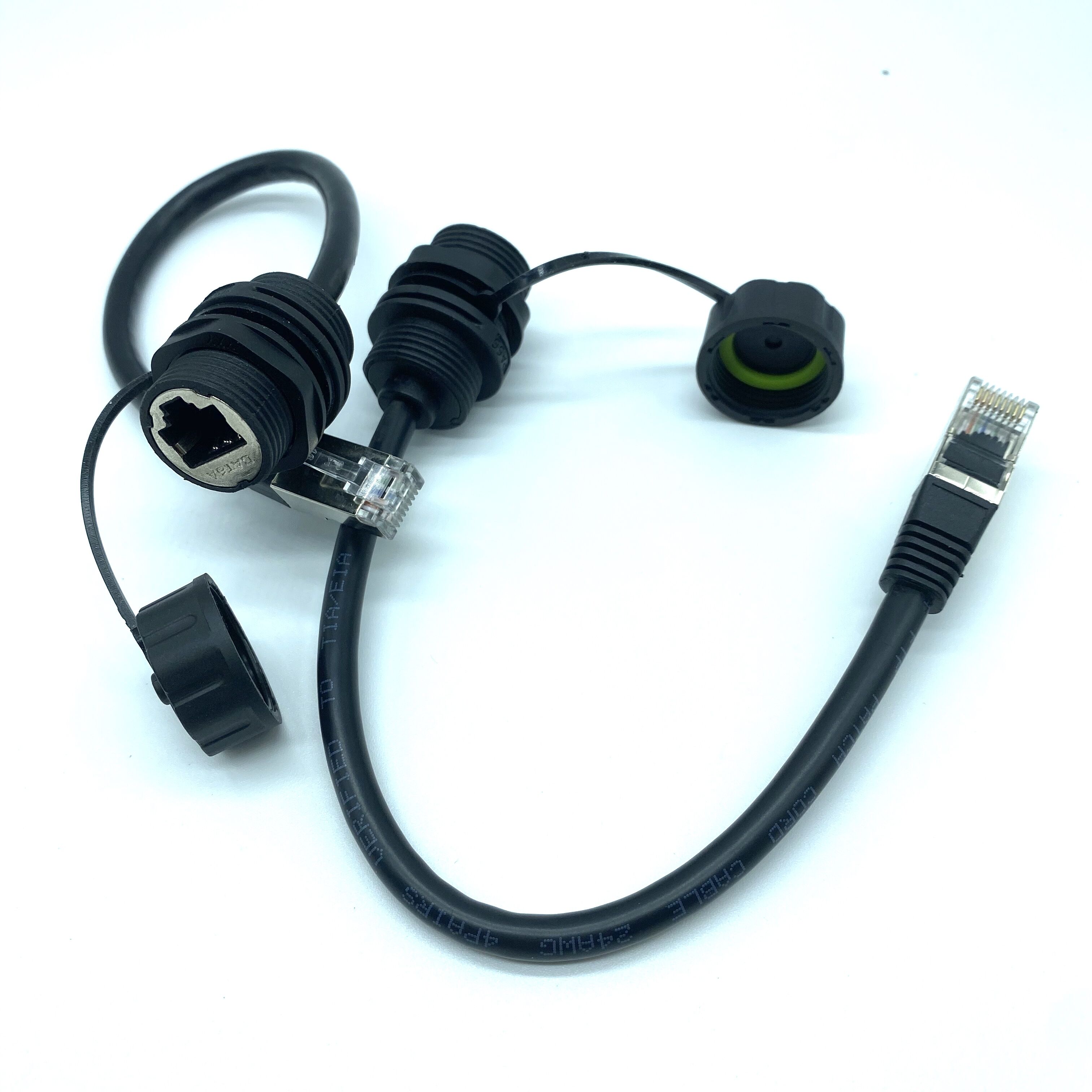 RJ45M20面板式CAT6A直通IP68防水接头超六类万兆数据网线接口母座 - 图1