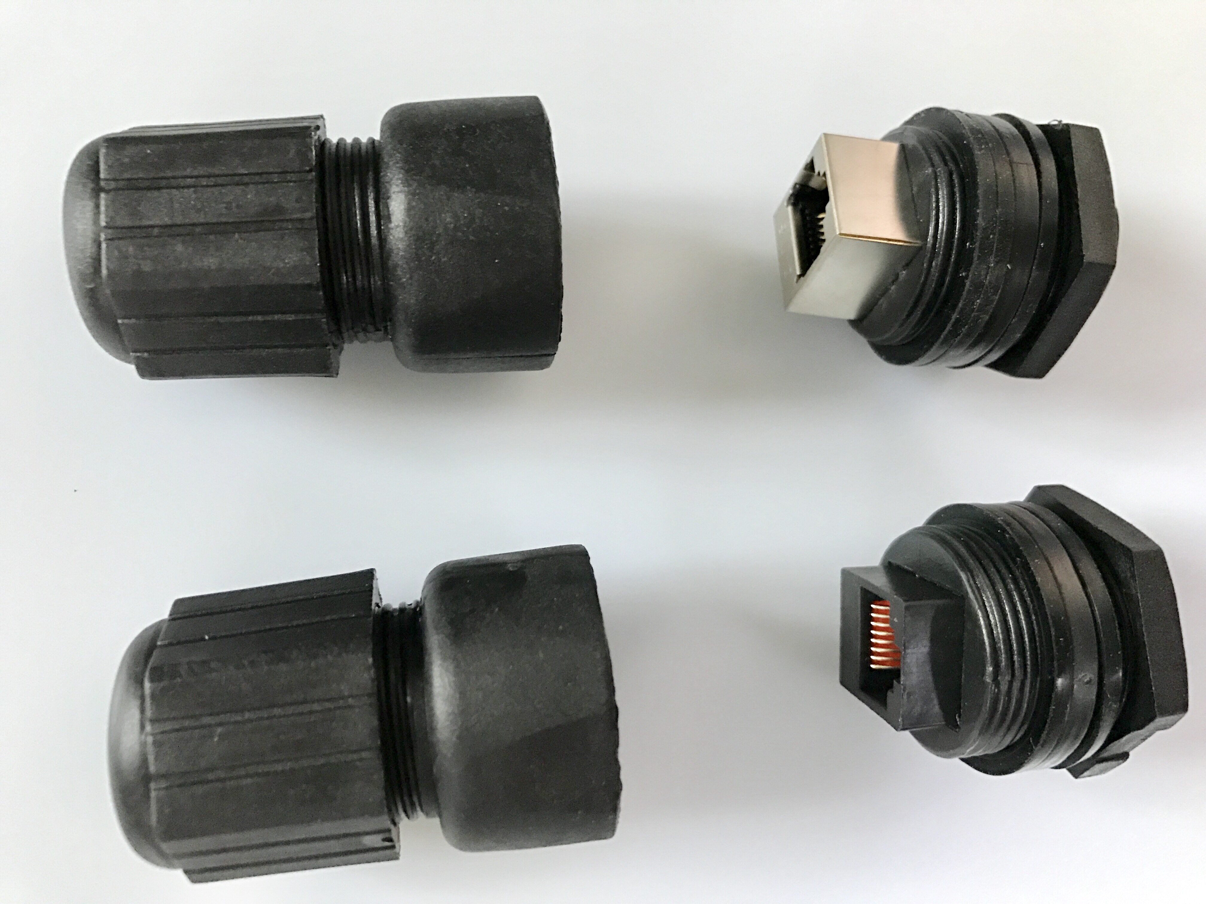 M25CAT5CAT6面板对接屏蔽网络线超防水连接器/六类以太网RJ45接头_虎窝淘