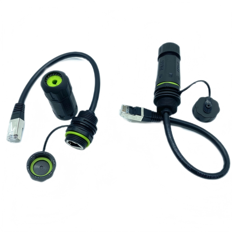 RJ45M20面板式CAT6A直通IP68防水接头超六类万兆数据网线接口母座 - 图3