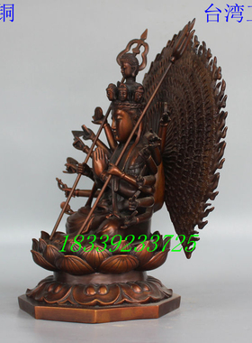 纯铜千手观音准提佛母铜像