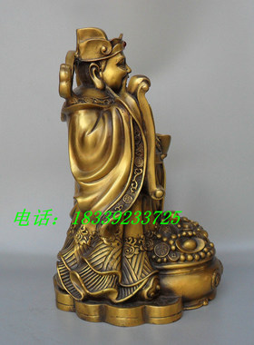 纯铜佛像摆件财神爷铜像