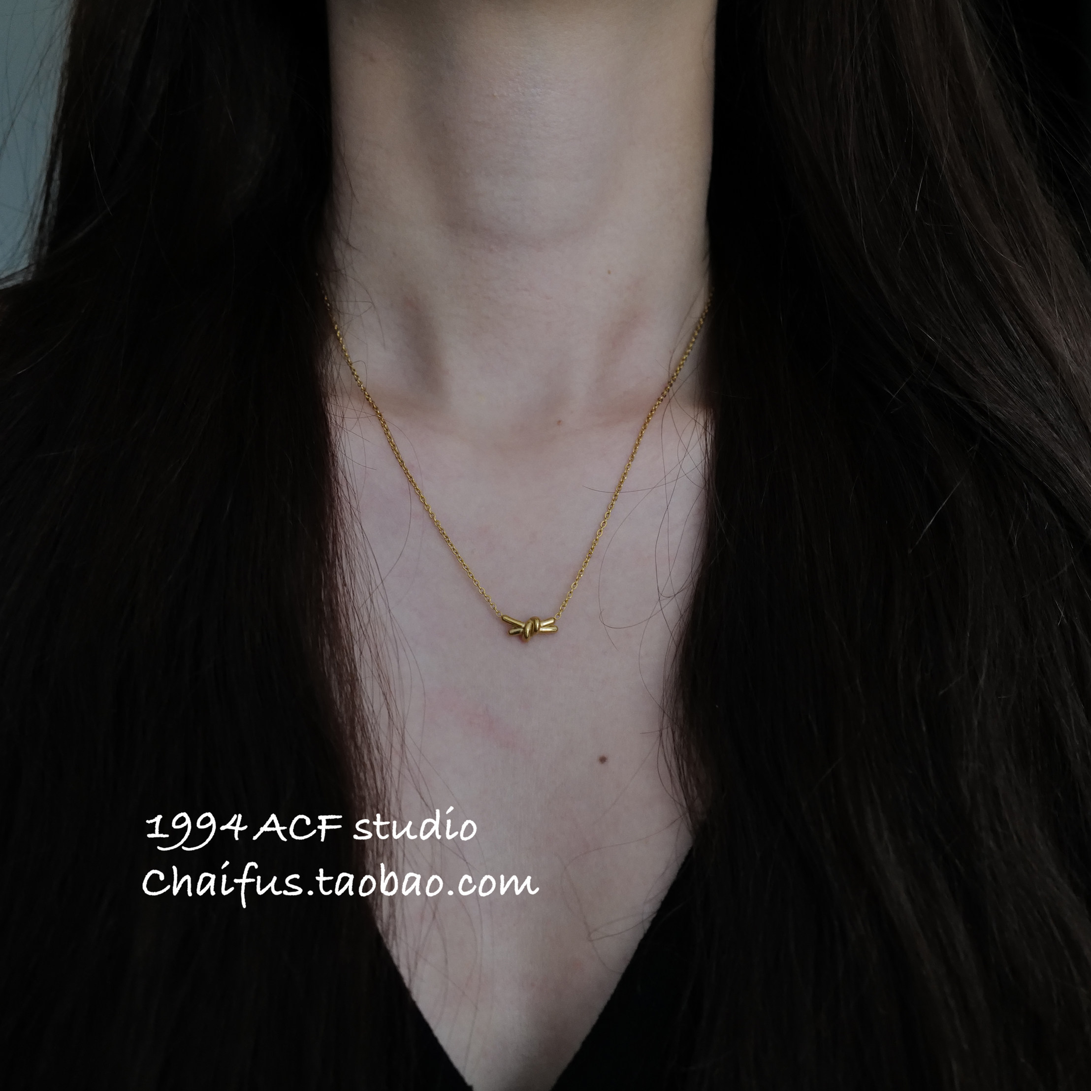 柴夫工作室/X481 港风复古不规则扭结项链简约清冷感百搭小众细链,淘宝优惠券,粉丝福利购,淘宝优惠卷